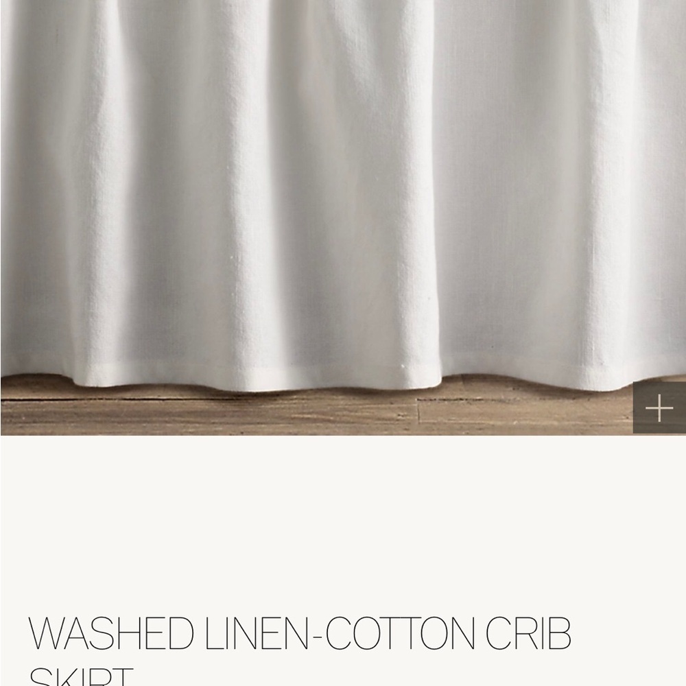 Restoration Hardware Linen-Cotton Crib Skirt